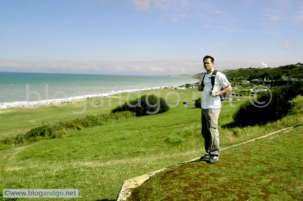 Normandy - Omaha beach, on top of a gun emplacement